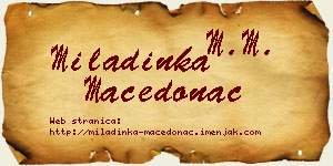 Miladinka Macedonac vizit kartica